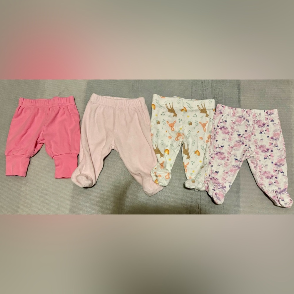 4 pc baby girl newborn pants